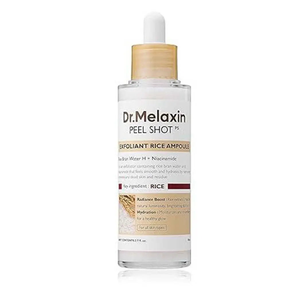 Dr. Melaxin Rice White and Black Soften Serum Peel Shot Moisturizing Exfoliating Essence Gentle Exfoliation Korean Skin Care