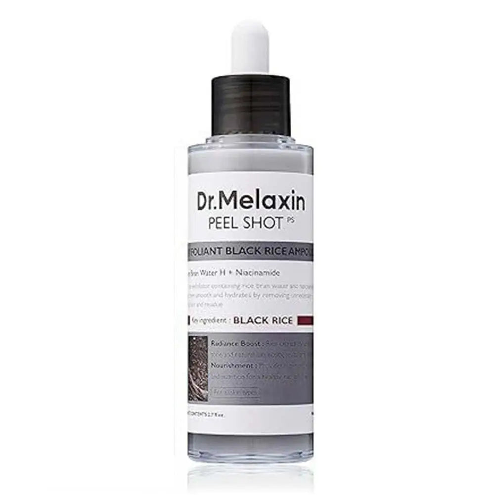 Dr. Melaxin Rice White and Black Soften Serum Peel Shot Moisturizing Exfoliating Essence Gentle Exfoliation Korean Skin Care