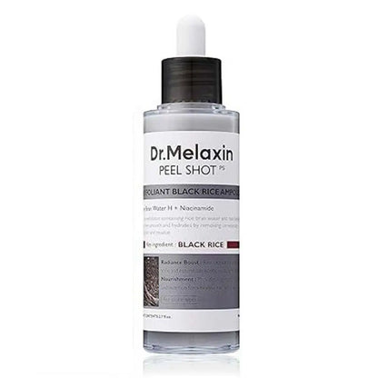 Dr. Melaxin Rice White and Black Soften Serum Peel Shot Moisturizing Exfoliating Essence Gentle Exfoliation Korean Skin Care